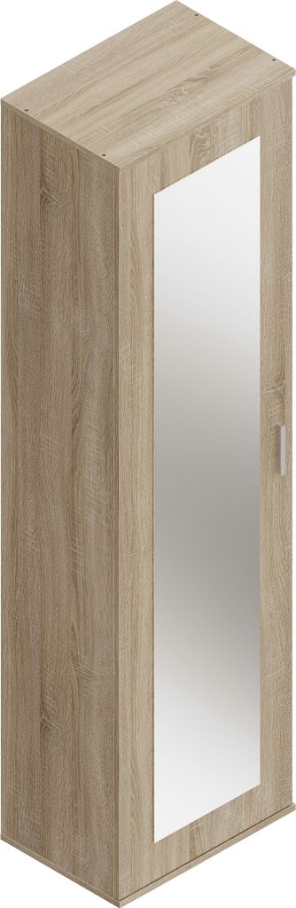 Garderobenschrank >INCA 2< in Eiche Nachbildung - 50x184x34,5cm (BxHxT)