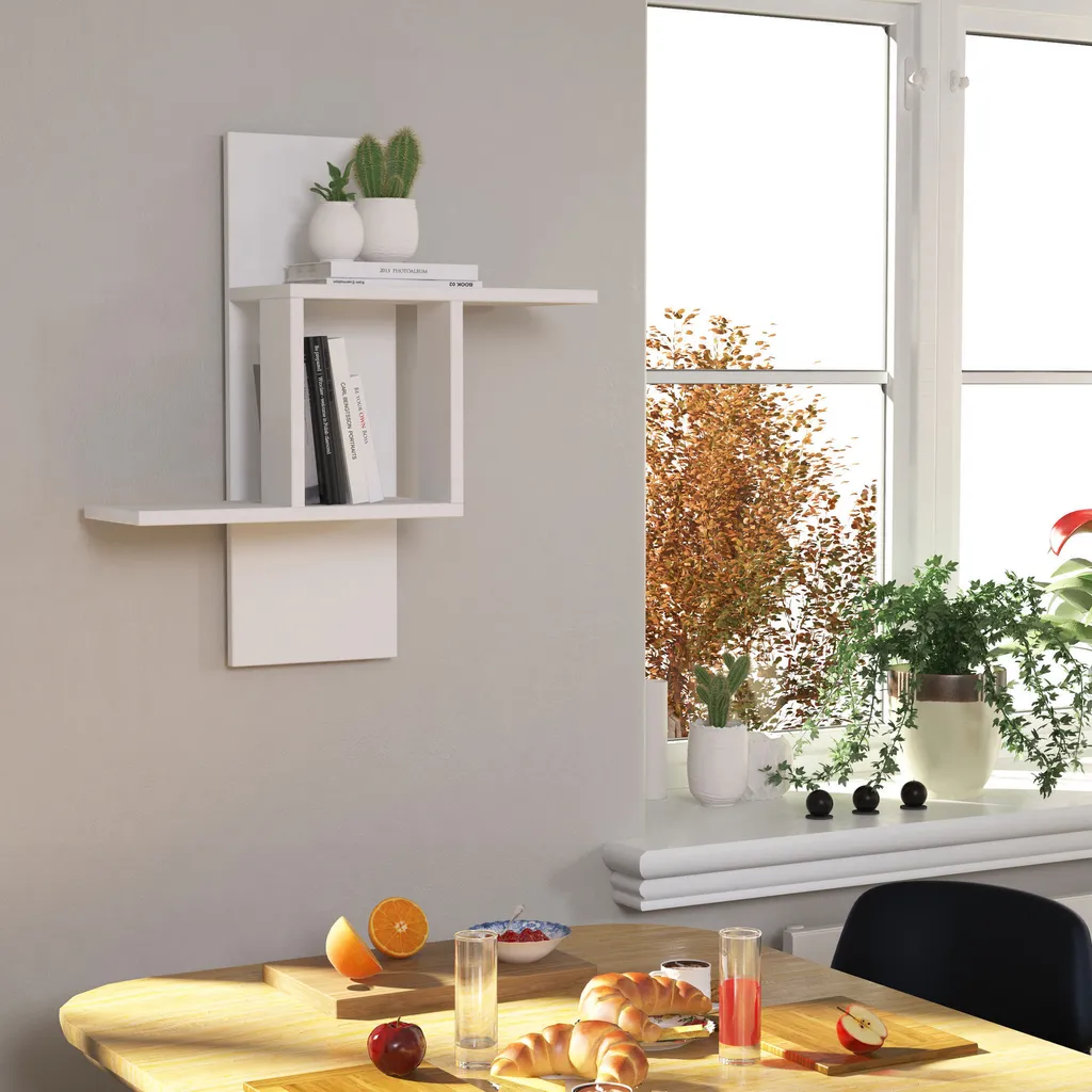 Mensola Skye Decor Mill-Mill HMS Bianca | Mobile Parete 70x64x20 cm