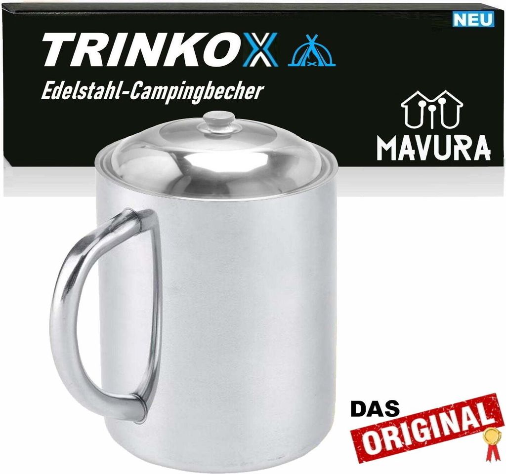 TRINKOX kubek kempingowy ze stali nierdzewnej kubek do Zdjęcie produktu 