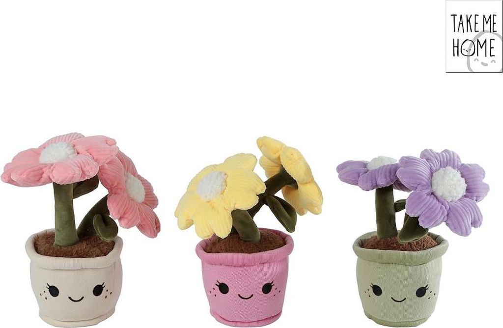 Kuschelpflanze Plüschblume Spielzeug 18cm bunt Produktbild 