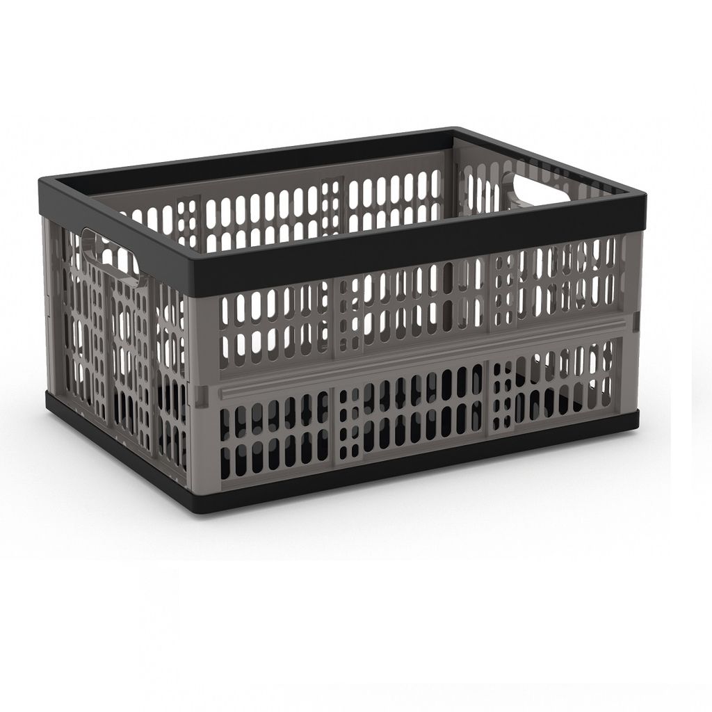 KIS Kunststoffbox Klappbox "Flip" Schwarz/Grau 32 L Produktbild 