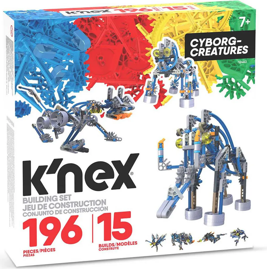 K'nex Cyborg Creatures 196 pièces : Kit de construction STEM 15 modèles