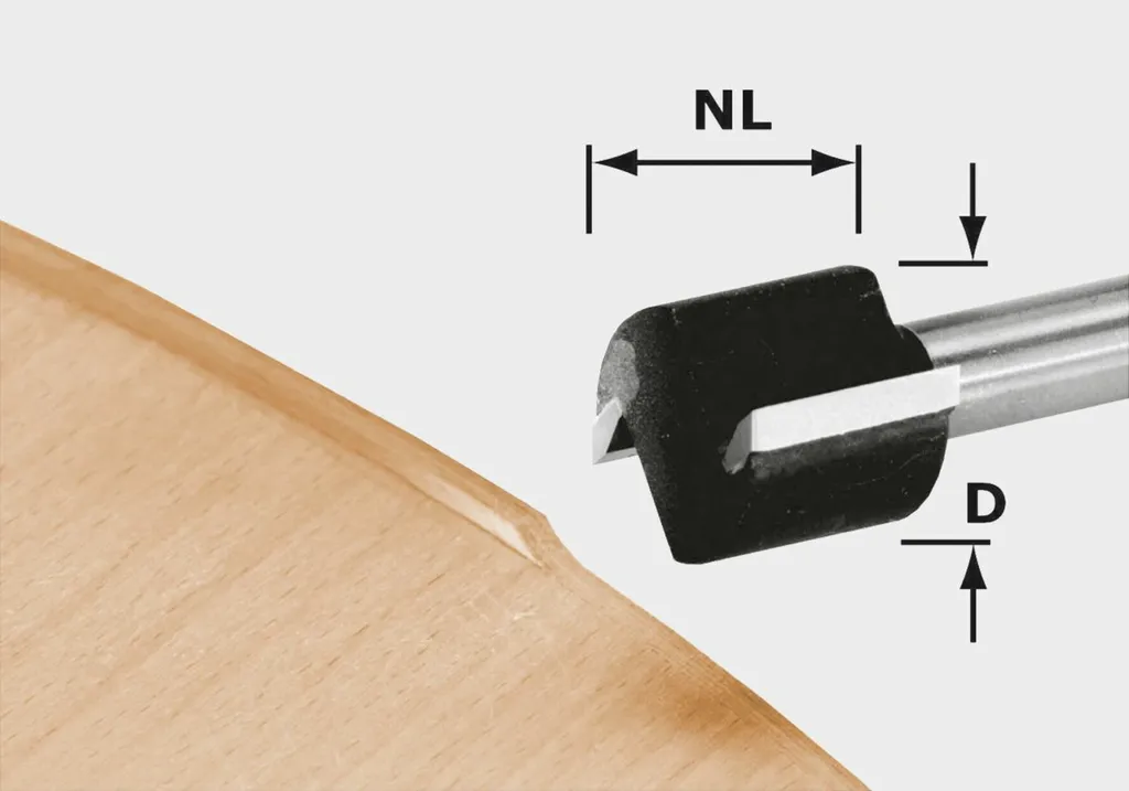 Fresa a Filo Festool 491666 HW 19x16mm Gambo 8mm per Rifilatura