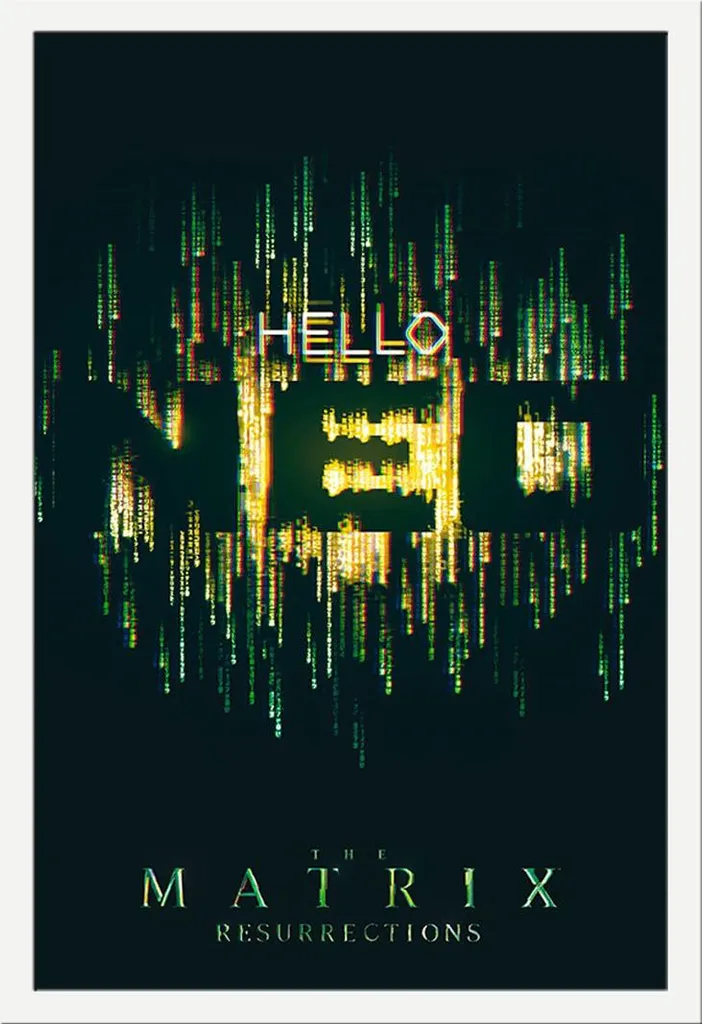 Affiche Matrix encadrée sans risque : vitre acrylique et cadre Shinsuke