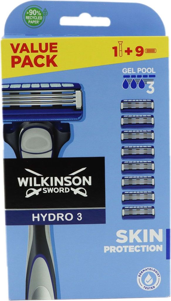 Wilkinson Sword Hydro 3 Skin Protection Rasierer + 8 Ersatzklingen