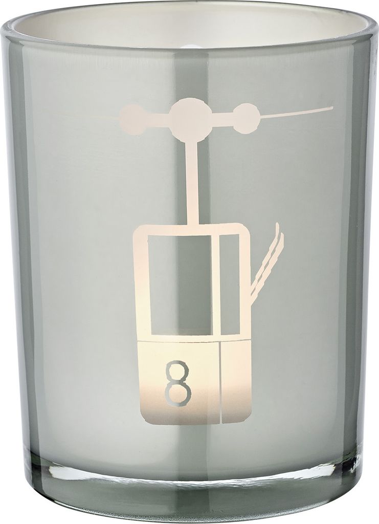 Windlicht Lift (Höhe 13 cm, ø 10 cm) in Grau, Windlicht mit Produktbild 