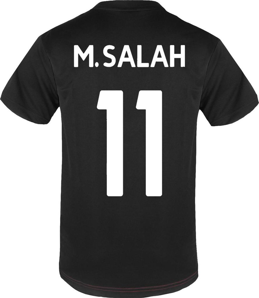 Liverpool FC - "Salah 11" T-Shirt für Jungen, Polyester GF441 (122) (Schwarz)