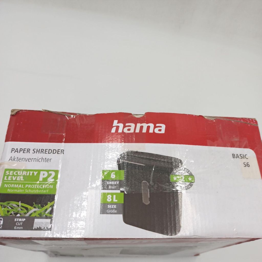 hama Basic S6 Aktenvernichter mit Streifenschnitt P-2, 6 Produktbild 29