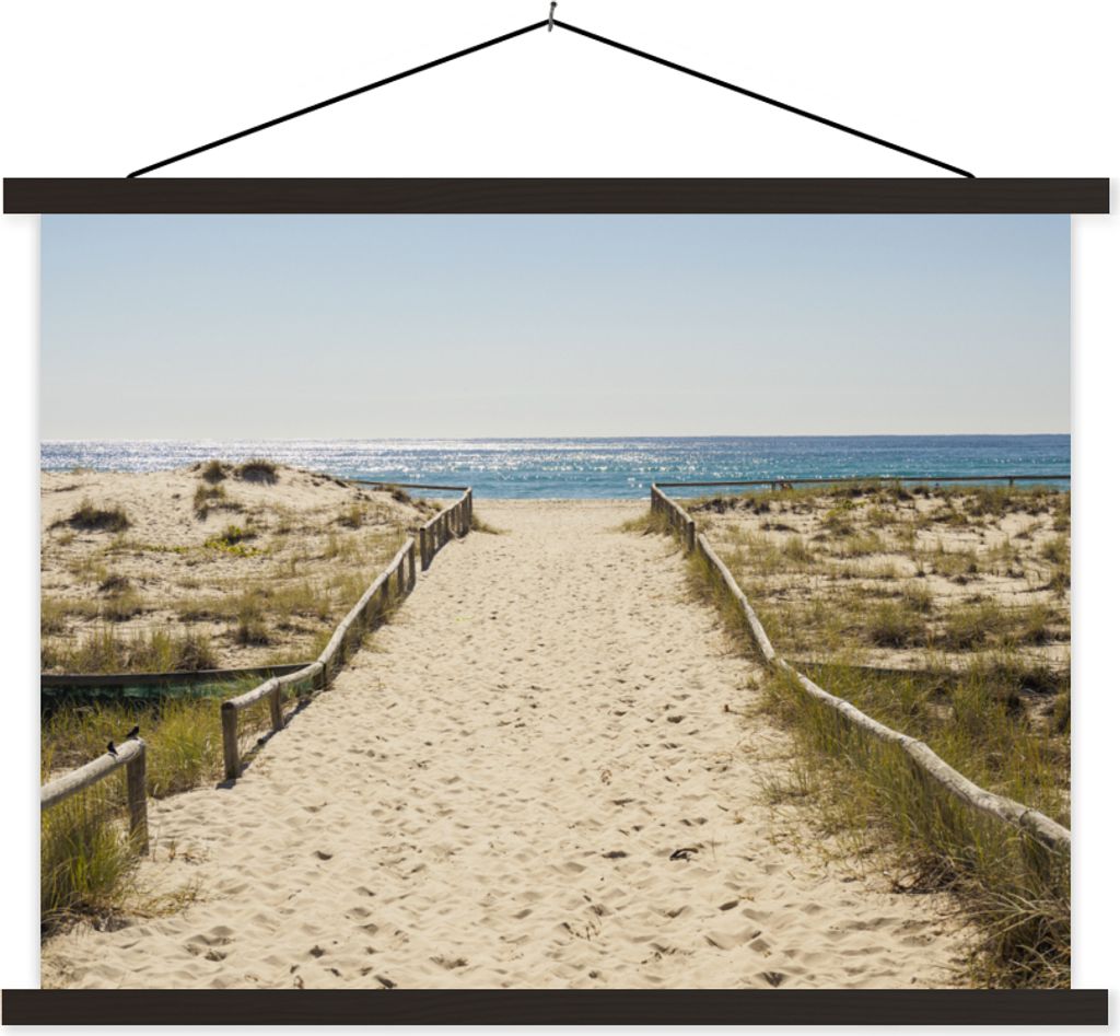 MuchoWow Textilposter Meer - Sand - Australien 150x113 cm mit schwarzem Rahmen - Wohnzimmer