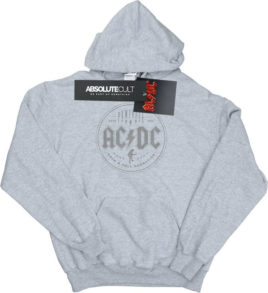 AC/DC - "Rock N Roll Damnation" Kapuzenpullover für Jungen BI2274 (116) (Grau)