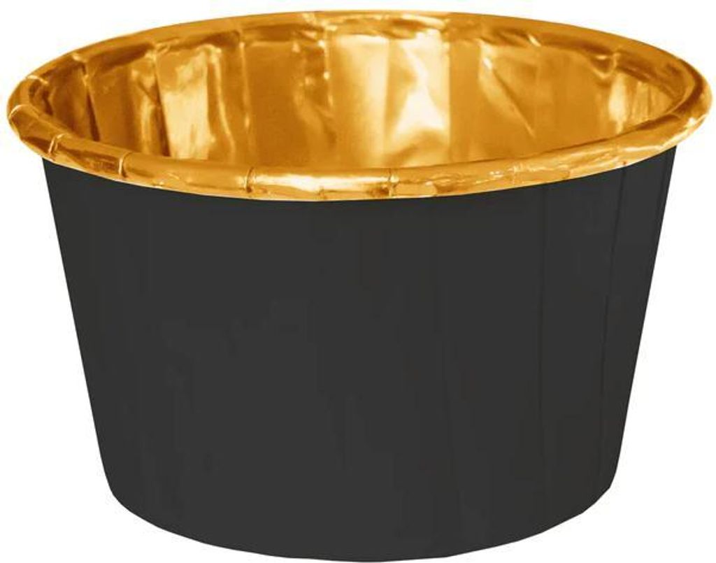 Cupcake-Förmchen Muffins Cupcakes Schwarz Gold 20
