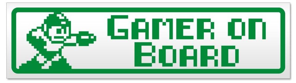 Kiwistar Gamer on Board Magnetschild Schild magnetisch - 45cm Grün - Magnetfolie für Auto PKW Kfz