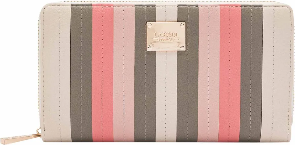 Portefeuille L.CREDI Olara multicolore - Porte-monnaie zippé grand format