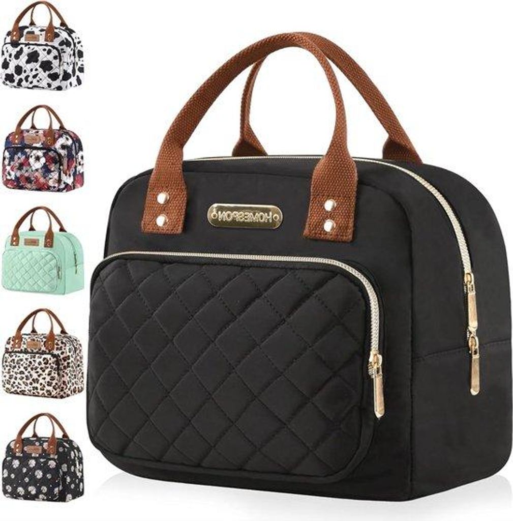 Isolierte Lunchbox Schwarz Gold für Erwachsene
