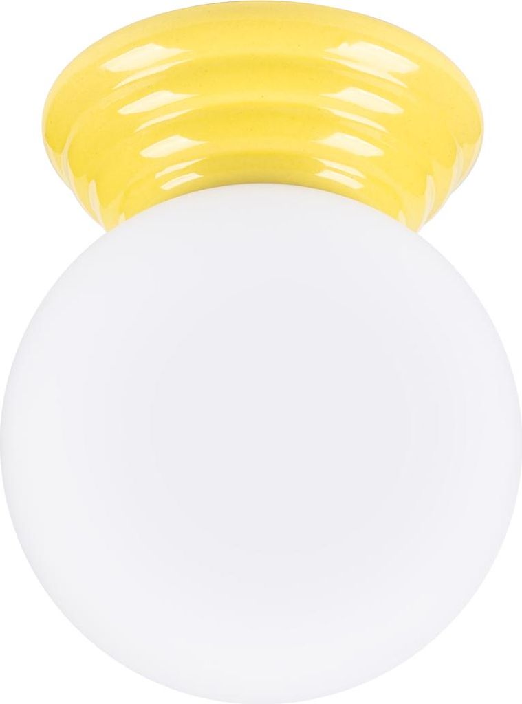 Wandleuchte ZORI gelb IP44 1xG9 8W glasierte Keramik/Glas 12x16x12cm Sollux Lighting