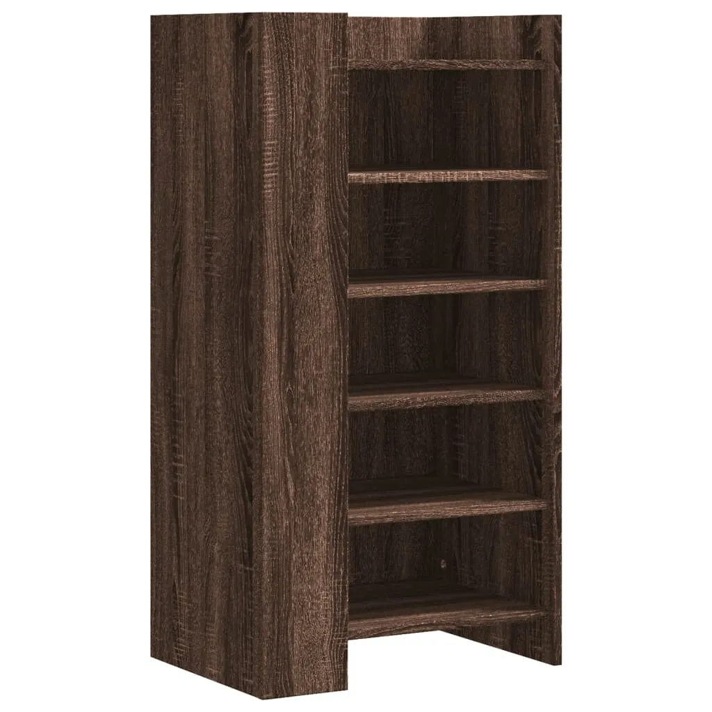 Scarpiera look rovere marrone 52x37,5x100 cm materiale legno