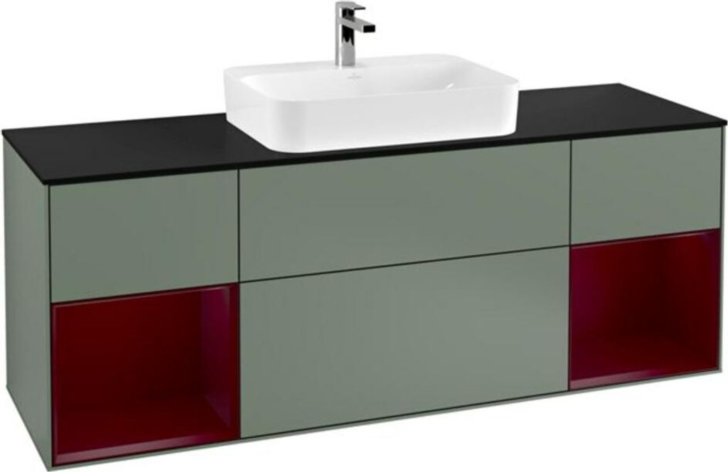 V&B Waschtischunterschrank Finion 160x60, Pl b m, Rg Peo m Lac, Oli. m Lac