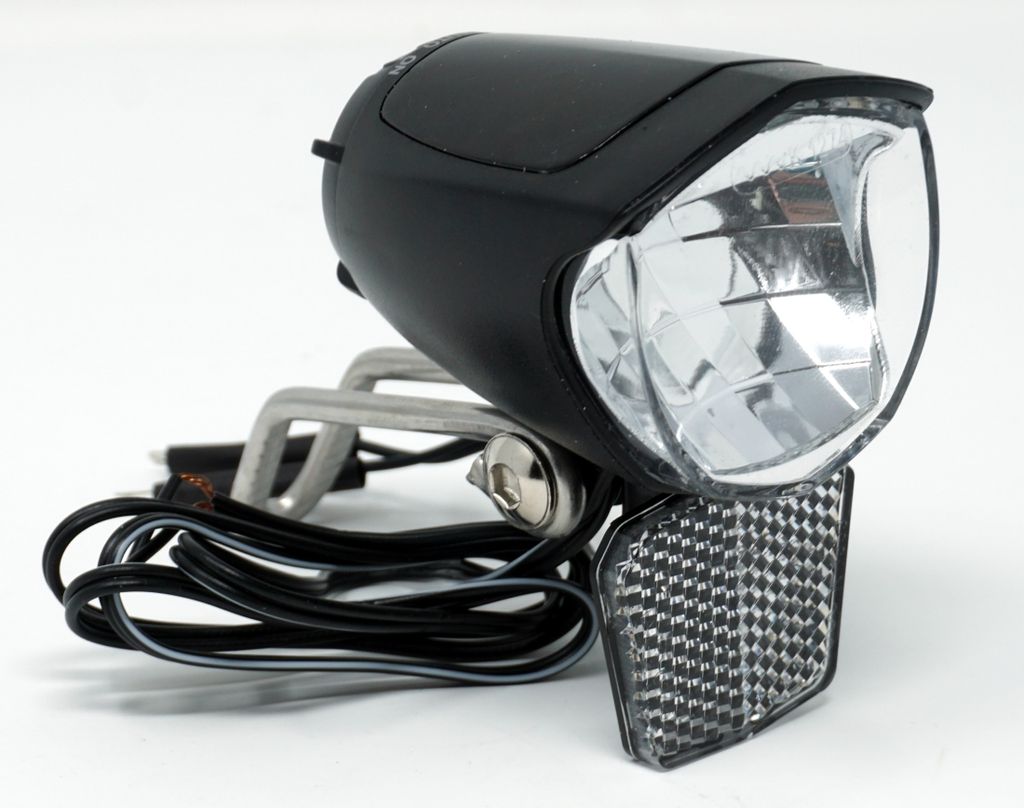 Fahrrad Scheinwerfer LED Nabendynamo Schalter Standlicht 20 Lux Lampe Frontlampe 