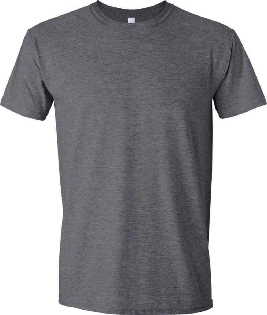 Gildan Soft-Style Herren T-Shirt, Kurzarm, Rundhalsausschnitt BC484 (M) (Dunkelgrau meliert)