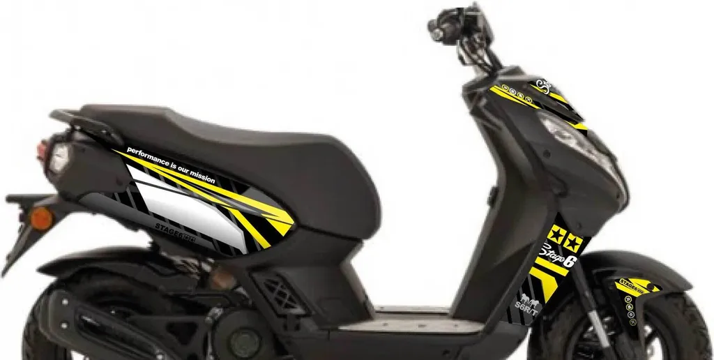 Kit déco Stage6 jaune Streetzone Peugeot : carénage look sport unique