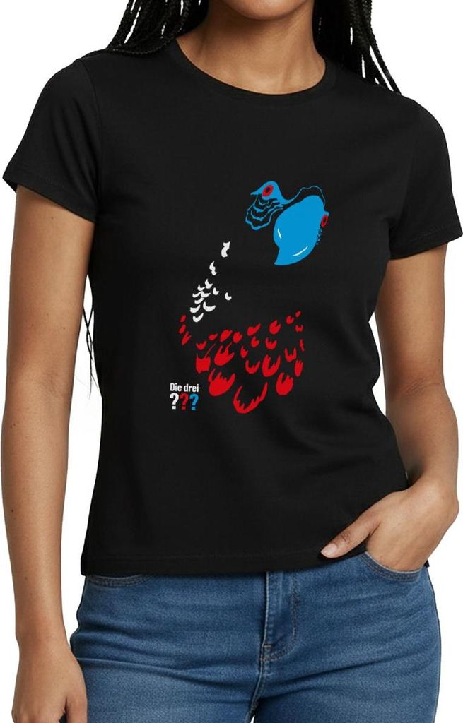 Spreadshirt Die Drei Fragezeichen Haustier Blacky Blackbeard Frauen T-Shirt, XL, Schwarz