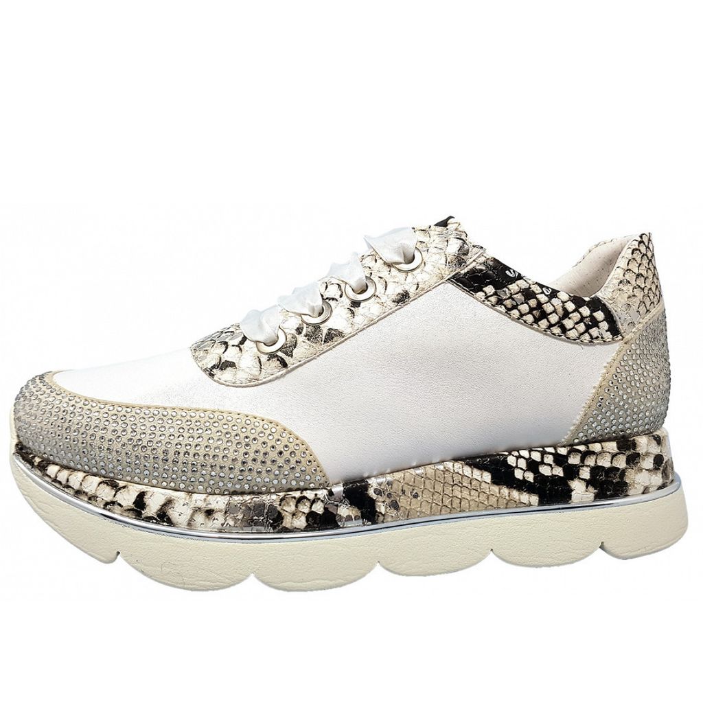 CAFeNOIR Damen Sneaker in Weiß, Größe 40 Produktbild 
