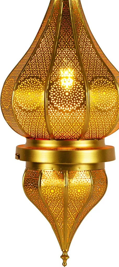 Suspension orientale Fayna Gold pour éclairage salon et chambre cosy - 3