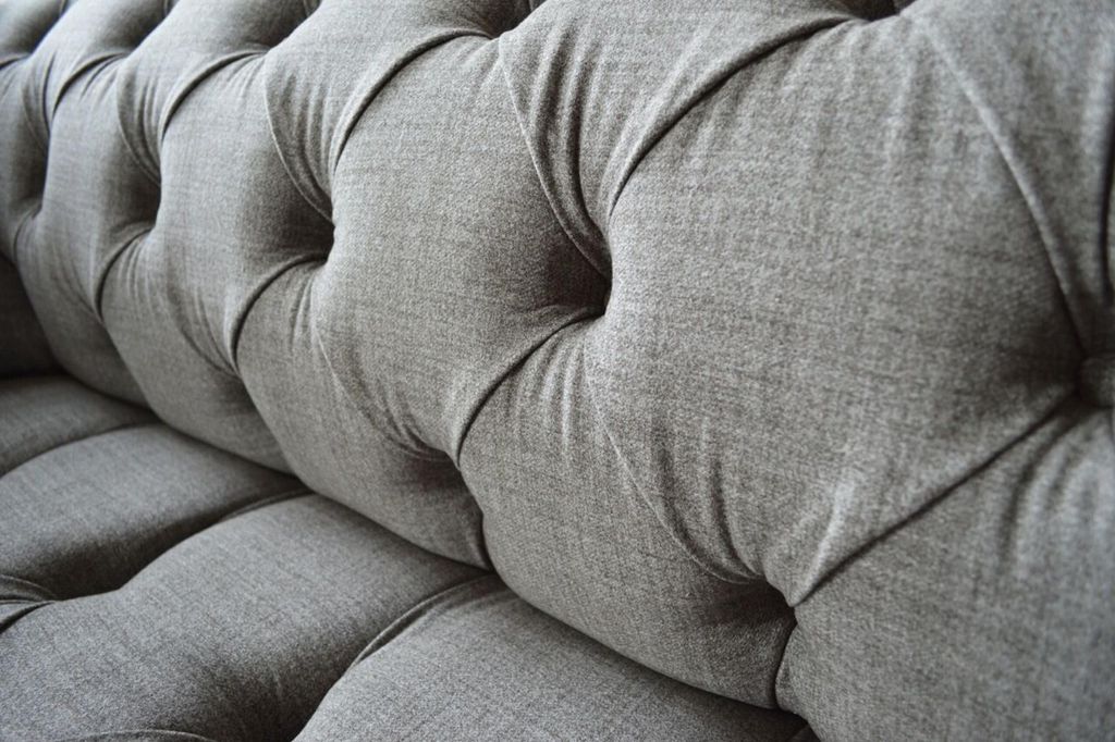 Chesterfield Couch 3 Sitzer Polster Sitz Textil Stoff Couchen Sofa Neu