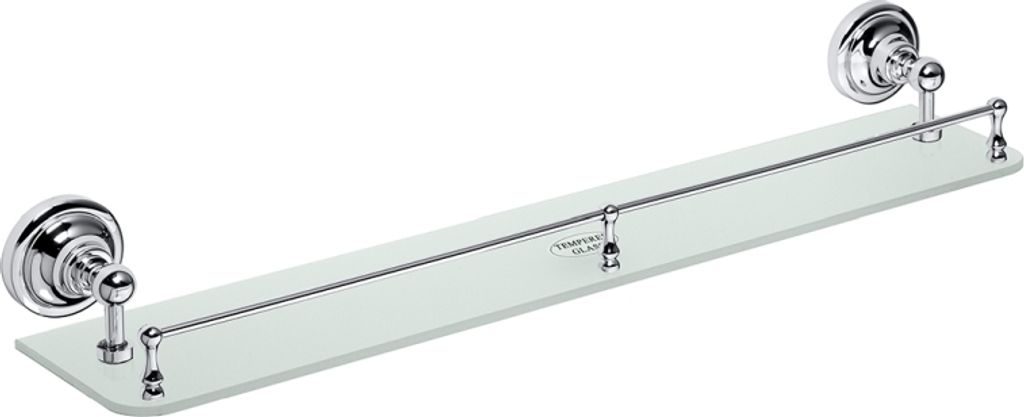BETRO CHROM Glasablage Messing Glas Chrom 600x90x125 mm für Produktbild 