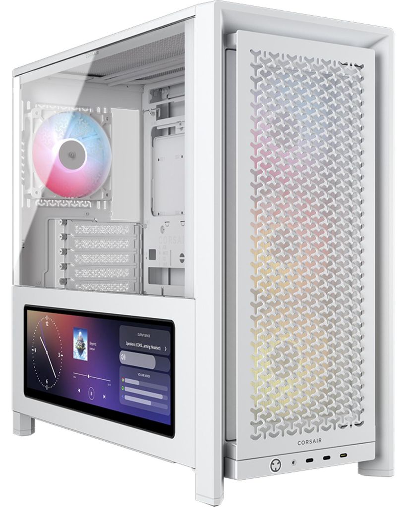 Corsair FRAME 4000D LCD RS ARGB, Midi Tower, PC, Weiß, ATX, Produktbild 