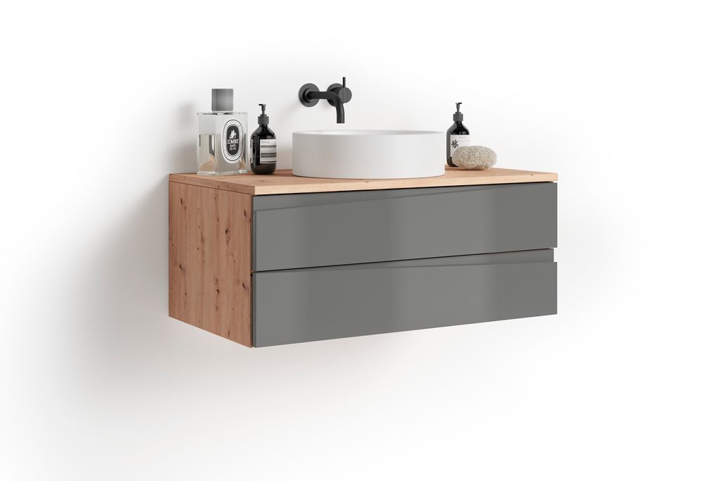 byLIVING Waschtisch SHAPE / Moderne Bad Kommode / Front Produktbild 7