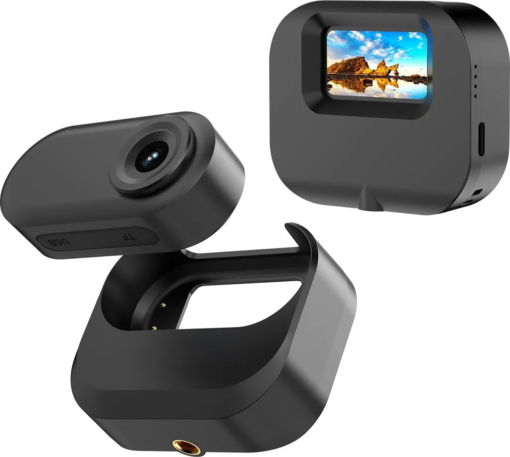 Caméra d'action portable Full HD pour Vlogging avec grand angle 130°