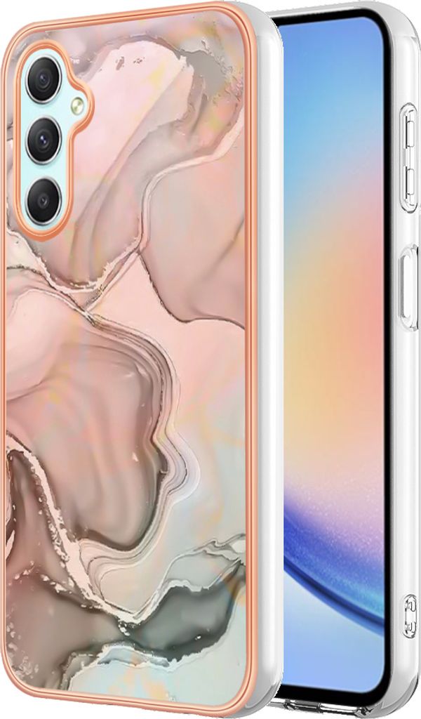 Galaxy A24 Hülle, Muster TPU Silikon Stoßdämpfer Bumper Schutzhülle für Samsung Galaxy A24 Crème