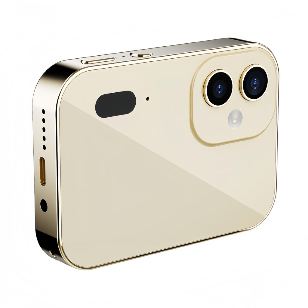 ZELURXX 64MP OLED Touchscreen Digitalkamera mit 3 Objektiven, 4K Video, OTG Übertragung, 32GB Speicherkarte, Gold