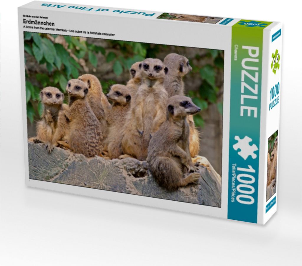 Calvendo Ein Motiv aus dem Kalender Erdmännchen 1000 Teile Puzzle quer 640x480mm, CALVENDO; 7322054