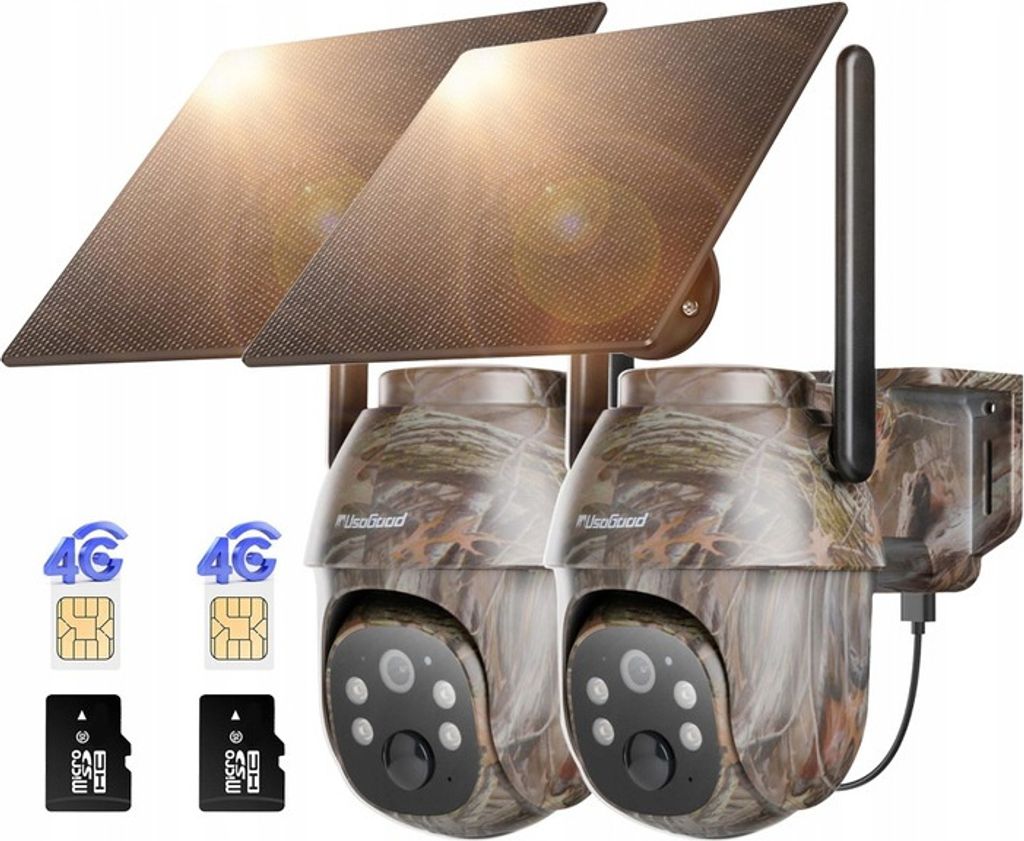 4G LTE Wildkamera Solar, 2K Live Übertragung Wildkamera mit Produktbild 