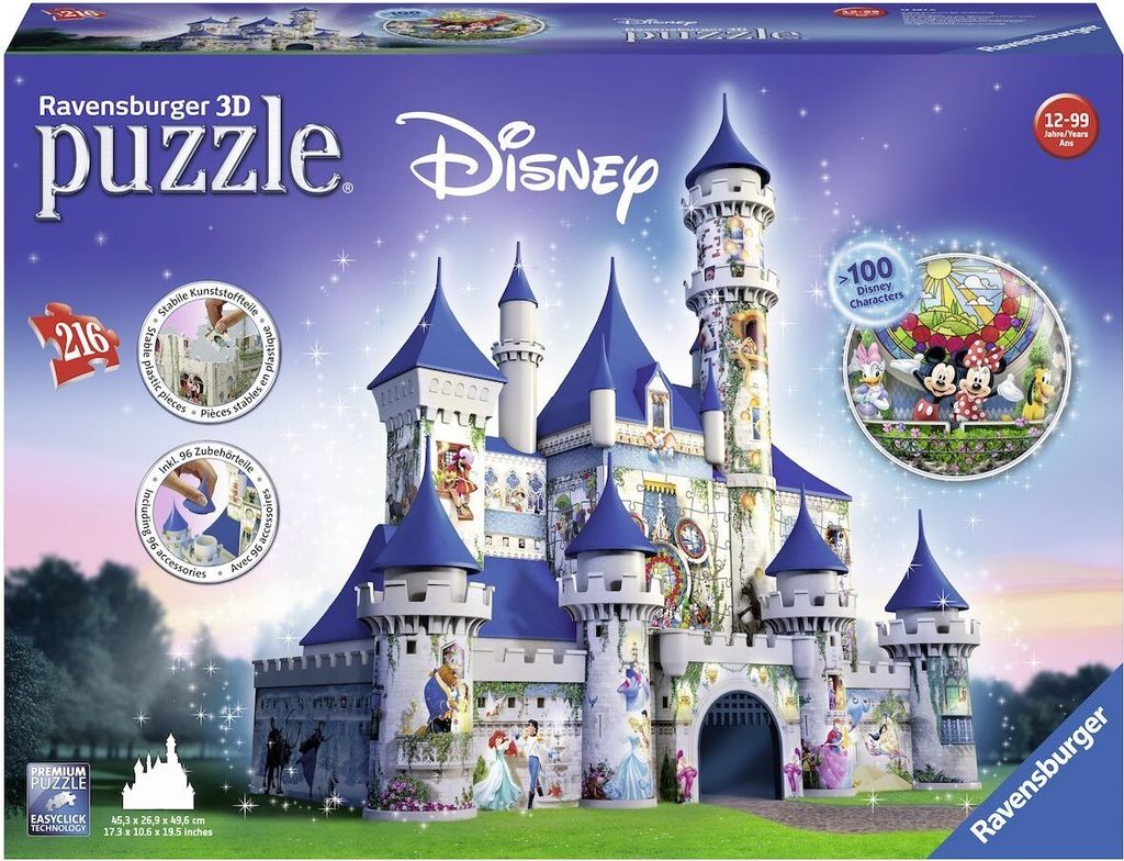 216 Teile Ravensburger 3D Puzzle Bauwerk Disney Schloss Produktbild 