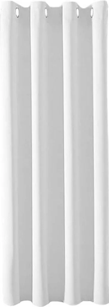 Rideau occultant thermique blanc-gris 240x140 cm opaque et anti-froid