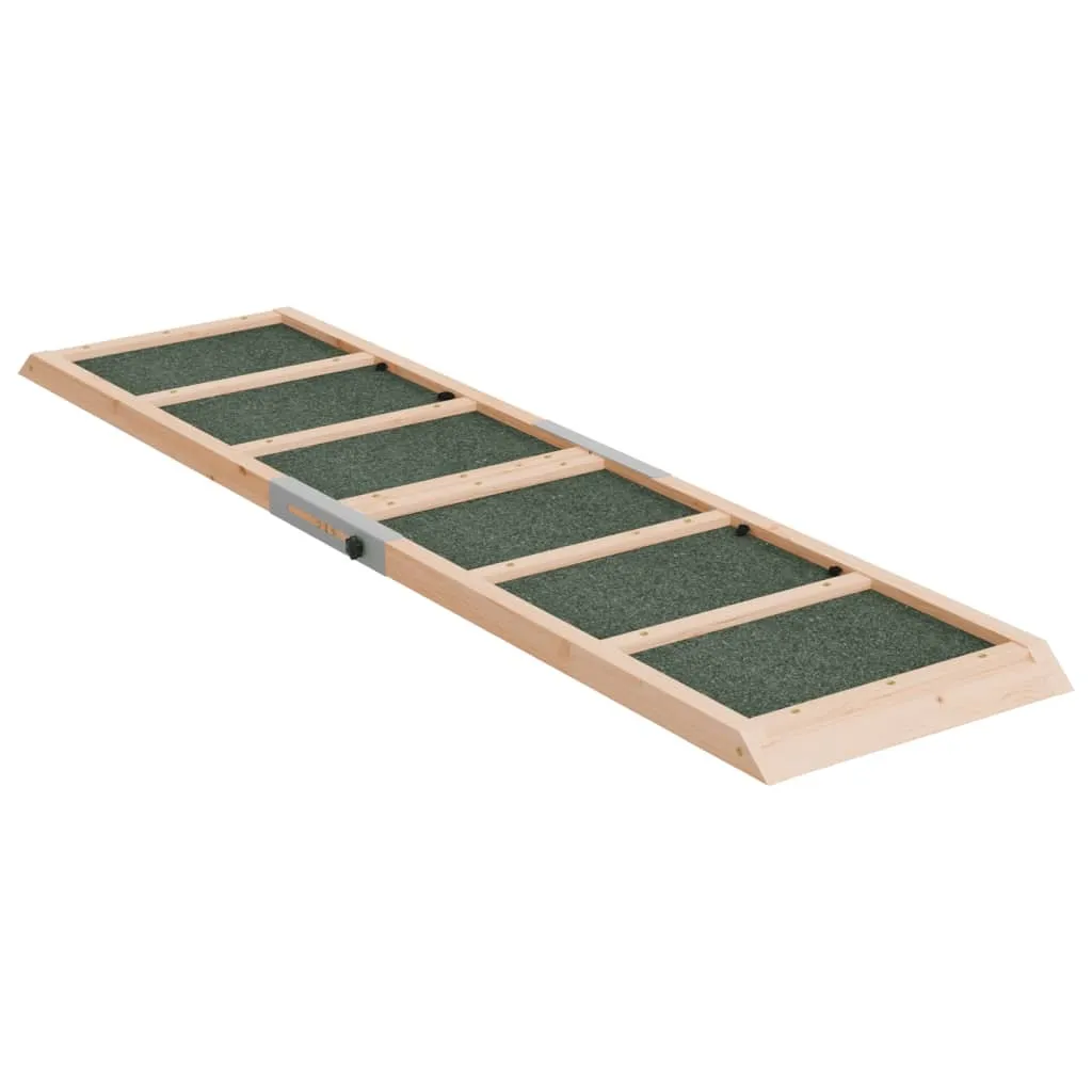 Passerelle d'accès pour chien gris 120x30 cm en bois de sapin massif
