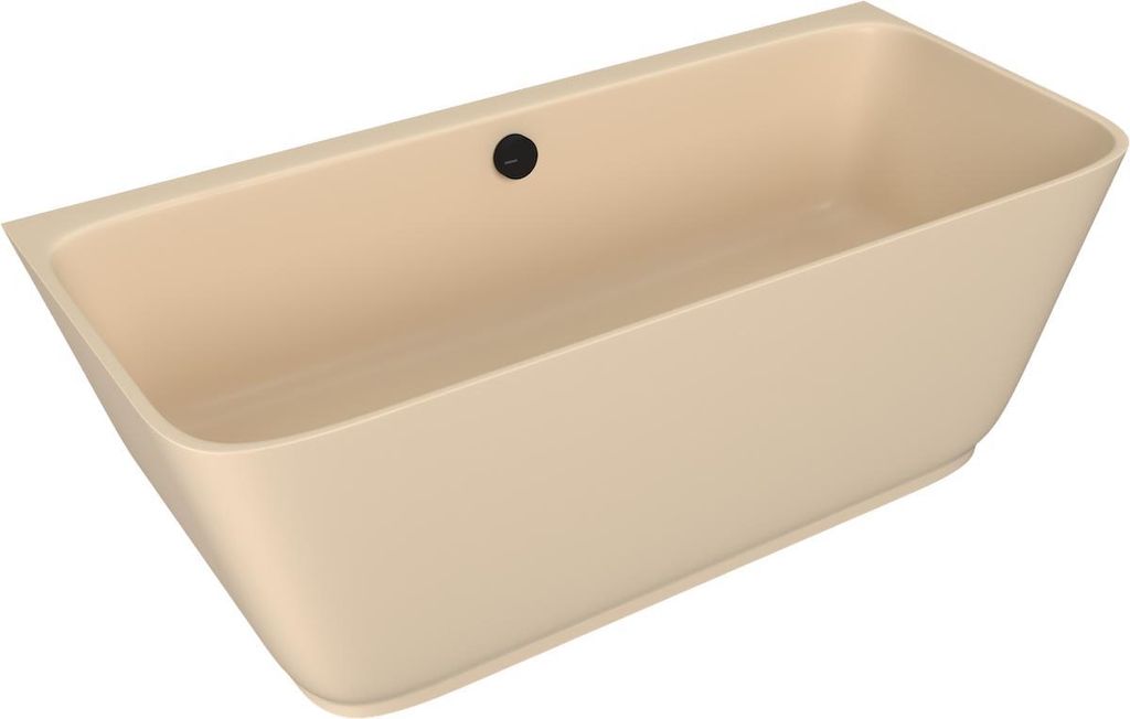 Polysan SKYLLA Wand-Freistehende Badewanne 170x75x60cm, beige matt