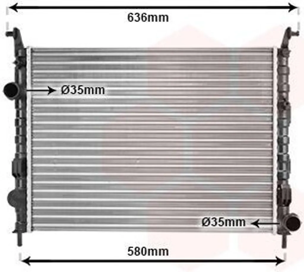 Radiateur d'eau FIAT Strada 178 & Siena 172 | Van Wezel 17002371
