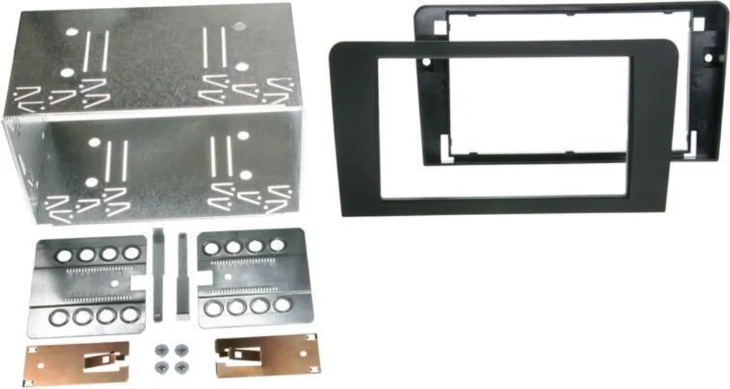Façade autoradio soft touch 2-DIN Audi A3 8P châssis noir haute qualité