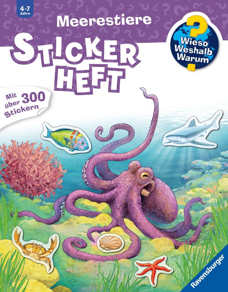 Wieso? Weshalb? Warum? Stickerheft - Meerestiere Produktbild 
