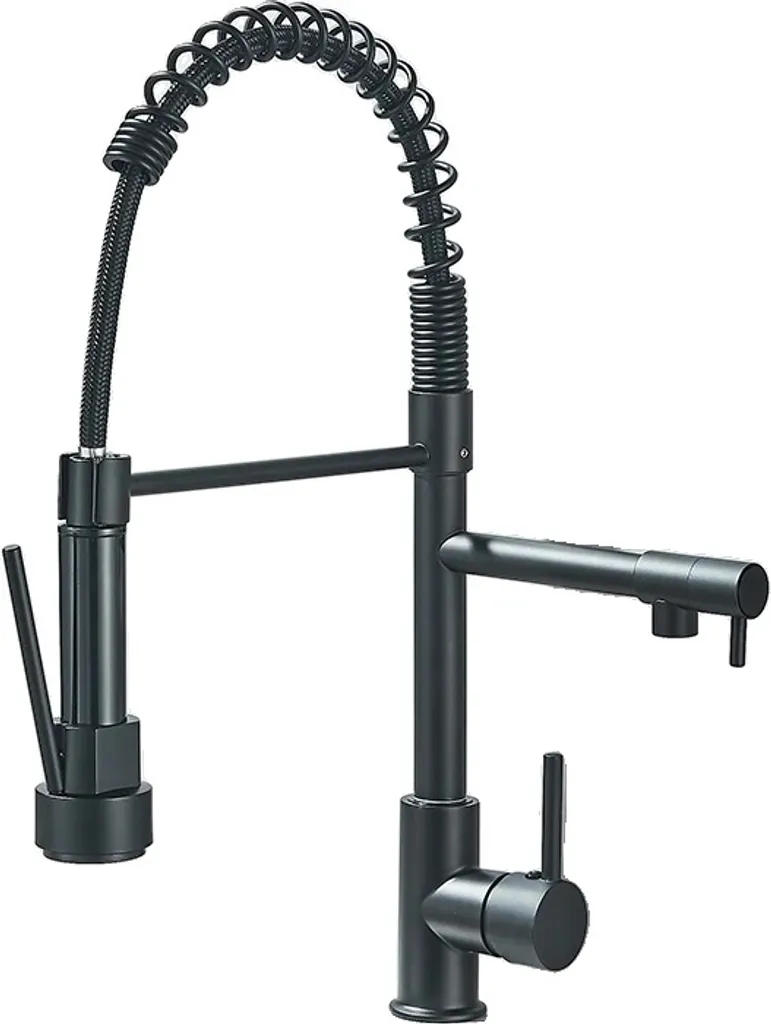 Rubinetto Cucina Ottone Nero Opaco Soffitto | Alta Resistenza