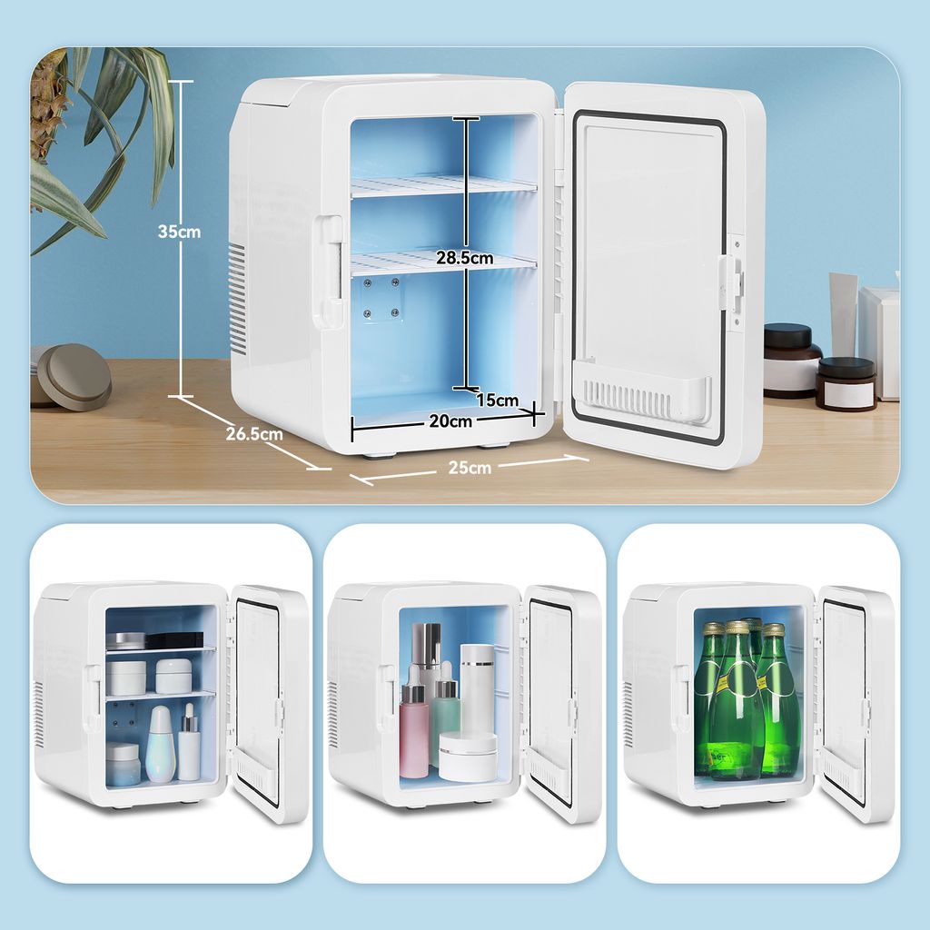 Puluomis Mini Kühlschrank 10L mit Spiegel