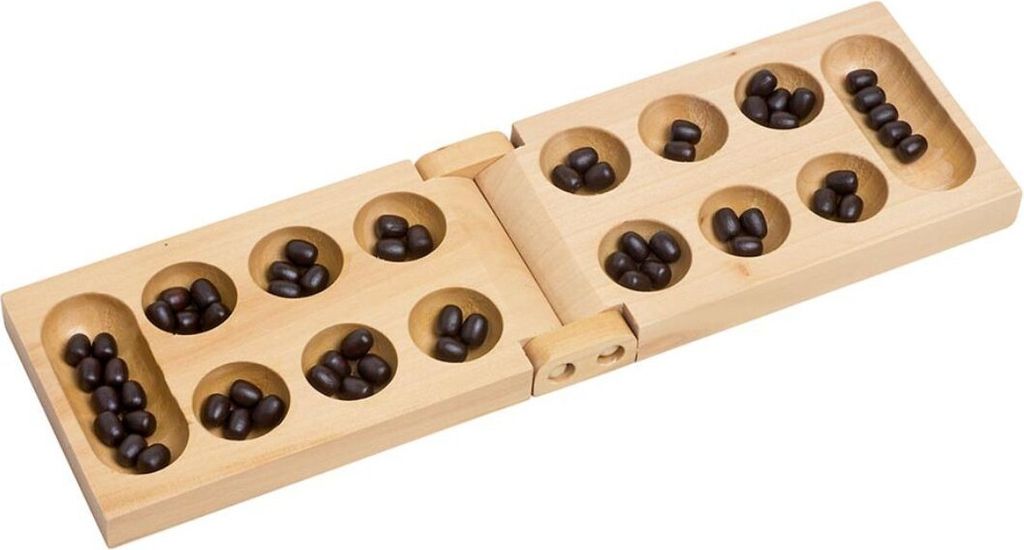 Jeu Kalaha dans un sac en coton, format pliable Image du produit 