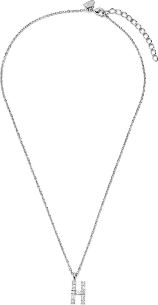 New Bling - 9NB-1455-H - silberne Halskette mit Buchstabe H Produktbild 