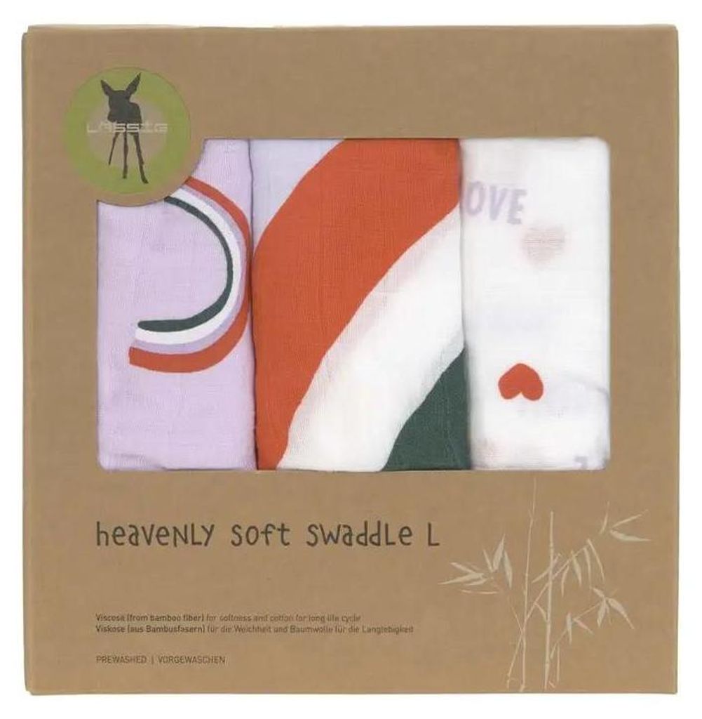 Lässig Heavenly soft Swaddle L Happy Rascals lavender