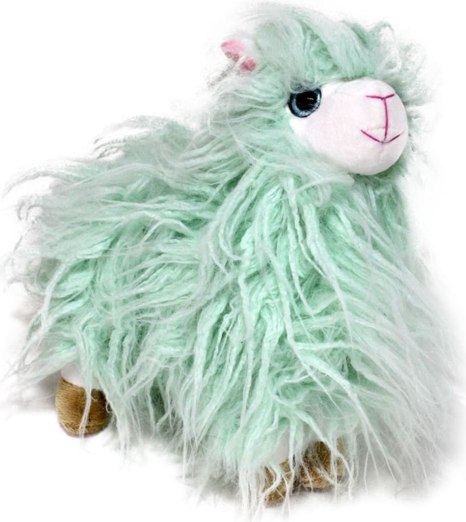 Langhaar Alpaka Kuscheltier Lama Suri - 26 cm - türkis
