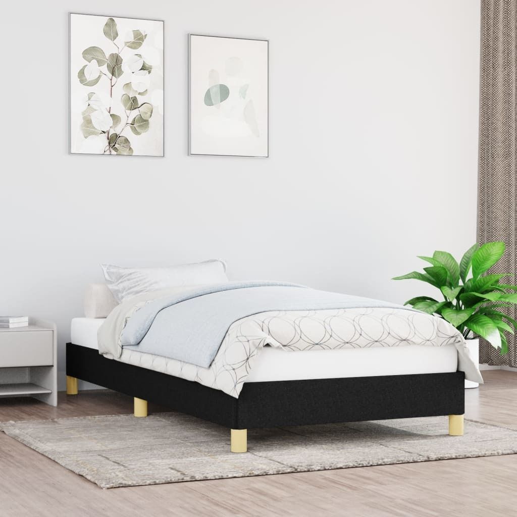 Maison Exclusive - Bettgestell ohne Matratze Schwarz 90x200 cm Stoff